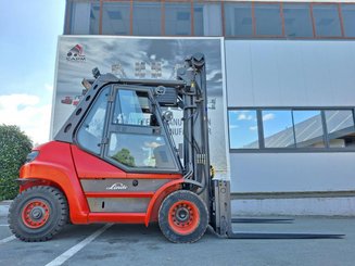 Four wheel front forklift Linde H70 D