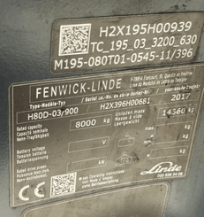 Four wheel front forklift Fenwick H80 EVO