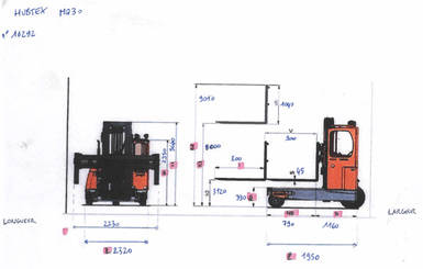 Multidirectional sideloader Hubtex MQ30 - 8