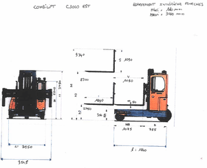 Multidirectional sideloader Combilift C3000EST - 12