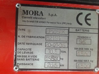 Four wheel front forklift Mora EP105RK