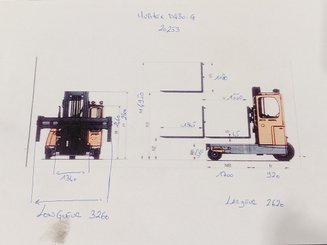 Sideloader forklift truck Hubtex DQ30-G