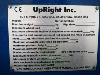 Articulated boom lift platform Upright AB46E