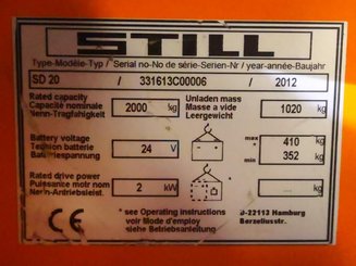 Stand-on pallet stacker STILL SD20 - 11