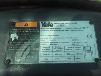 Four wheel front forklift Yale GDP160EC12