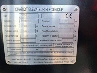 Three wheel front forklift Hangcha X3W10-I (CPDS10-XD4-I)