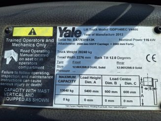 Four wheel front forklift Yale GDP140EC