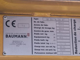 Sideloader forklift truck Baumann GX50/16/50 ST