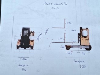 Sideloader forklift truck AMLIFT C40-14/40
