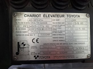Four wheel front forklift Toyota 408 FD45 N