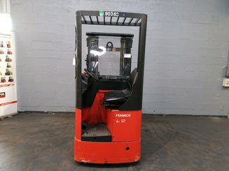Sit-on pallet stacker with rider seated Fenwick L12