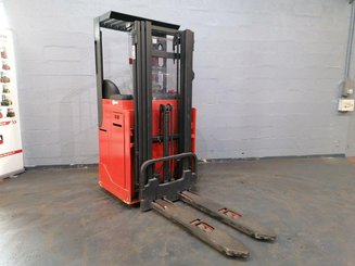 Sit-on pallet stacker with rider seated Fenwick L12