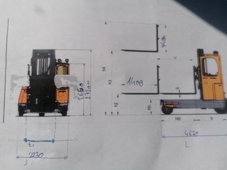 Sideloader forklift truck AMLIFT C5000-14 AMLAT