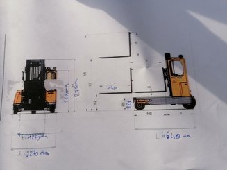 Sideloader forklift truck AMLIFT C50-14/55 AMLAT