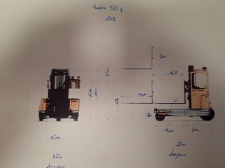 Sideloader forklift truck Hubtex S35 G