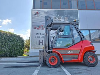 Four wheel front forklift Linde H70 D